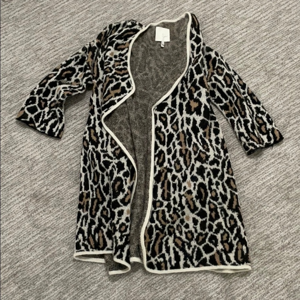 Joie leopard kimono sweater
